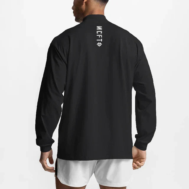 High-neck Long Sleeve Tshirt Breathable Fitness Fashion Clothing T Shirt