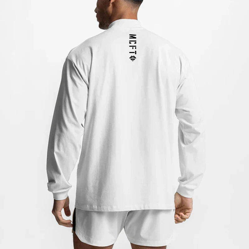 High-neck Long Sleeve Tshirt Breathable Fitness Fashion Clothing T Shirt