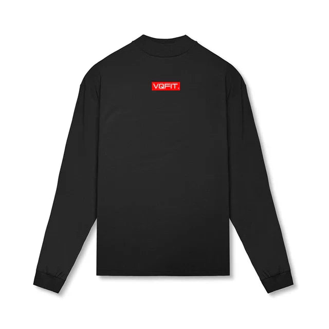 Bodybuilding Casual T Shirt Sporting Running High-collar Long Sleeve Tshirt