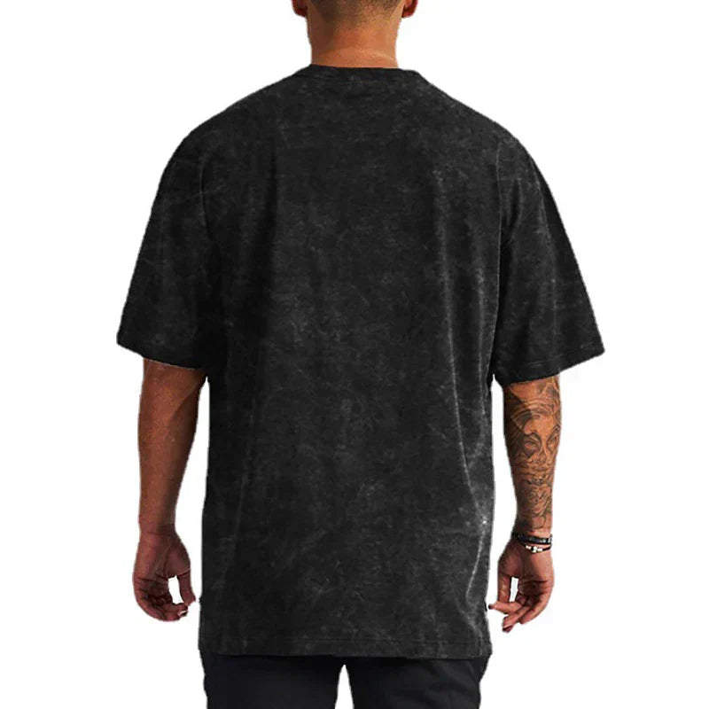 T Shirt Antique Style Summer Short Sleeve Gym Slim