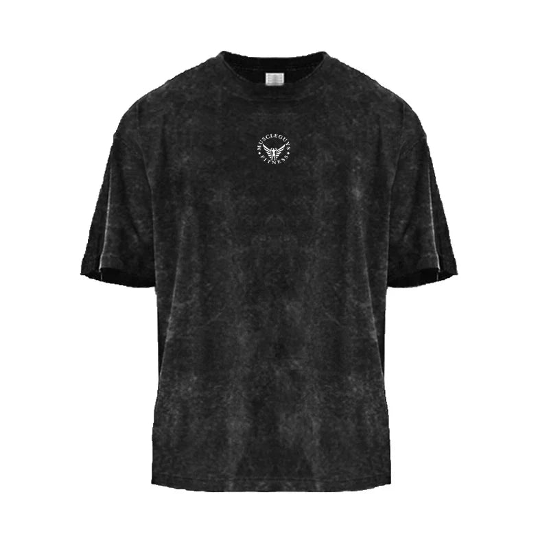 T Shirt Antique Style Summer Short Sleeve Gym Slim